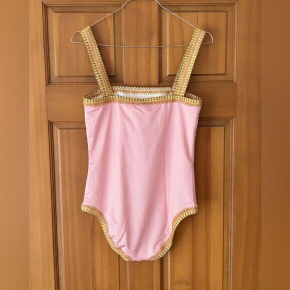 Nwt PilyQ Platinum insp. by Solange Ferrarini
Crochet Trim One Piece Swimsuit - Picture 3 of 5